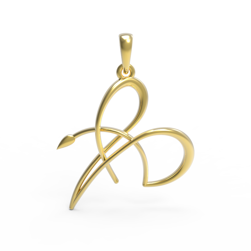 Signature B Pendant - Organic Design