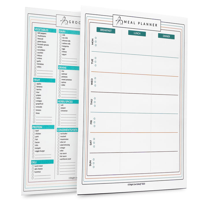 Grocery Shopping List + Meal Planner Combo